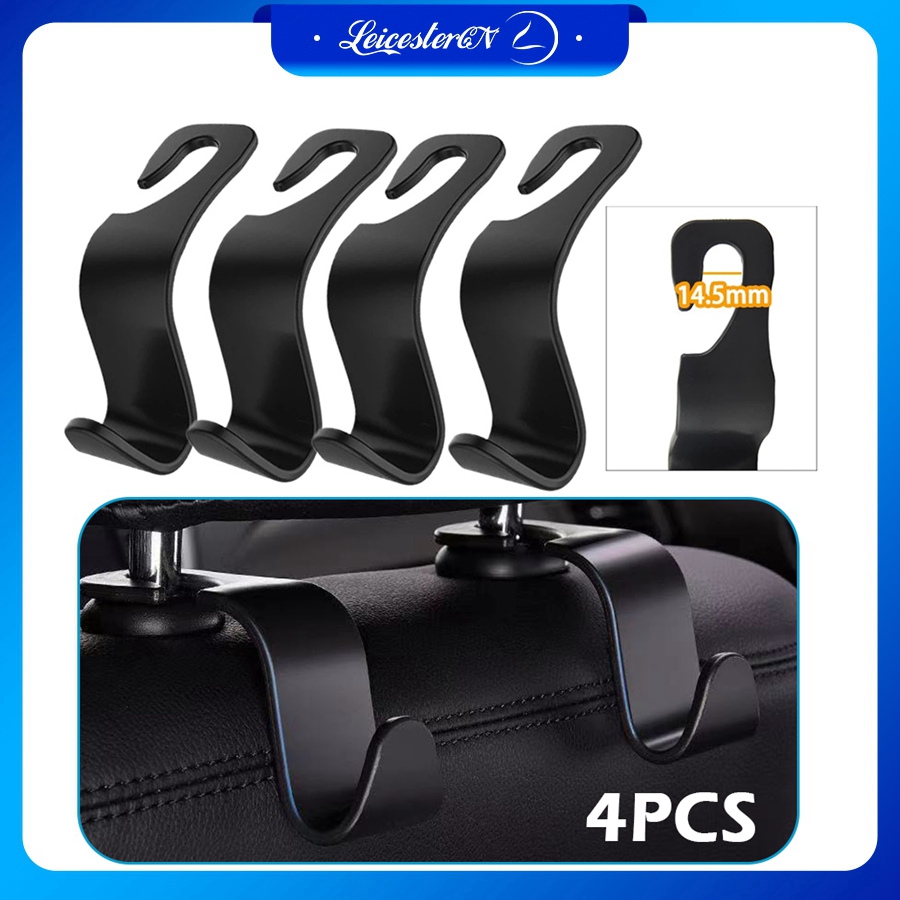 Lst 4 chiếc móc treo ghế sau xe hơi thông dụng móc treo xe ẩn gắn xe phụ kiện sắp xếp túi phụ kiện nội thất xe hơi