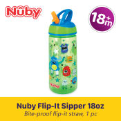 Nuby 18m+ Flip-It Hard Straw Toddler Cup