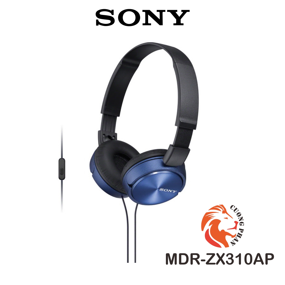 Tai Nghe Chụp Tai Có Mic Sony ZX310AP - Phù Hợp Nhạc Nhẹ Học Ngoại Ngữ - Bảo Hành 12 Tháng