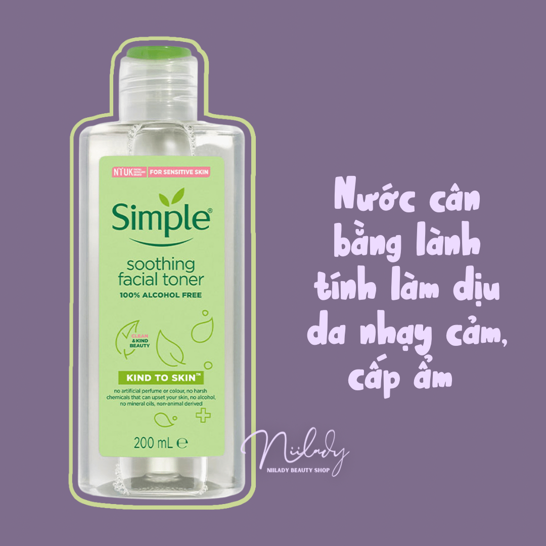Nước cân bằng Simple Soothing Facial Toner 200ml