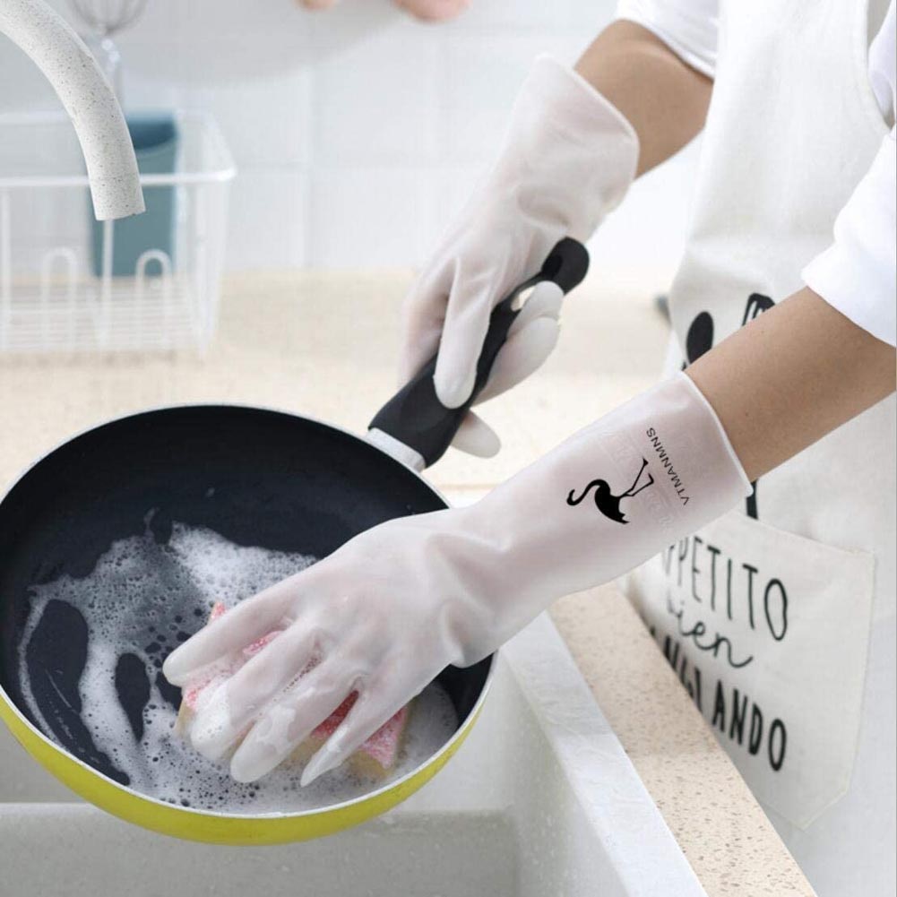 Waterproof Food Grade Rubber Latex Gloves for Dish Washing, Kitchen ...