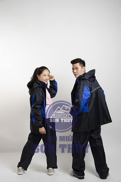 Bộ áo mưa 2 lớp Sơn Thủy- bộ quần áo đi mưa chống lạnh K4