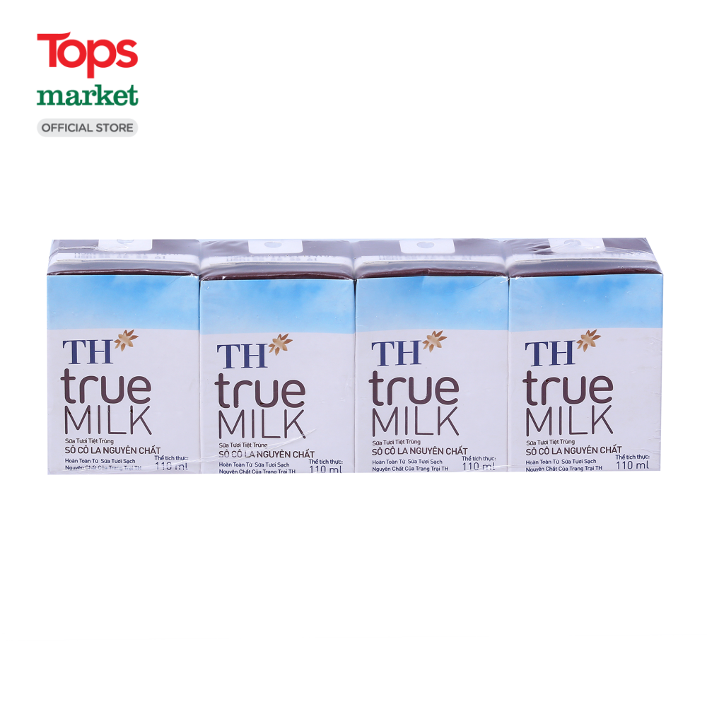 Sữa tươi tiệt trùng th true milk socola 4*110ml