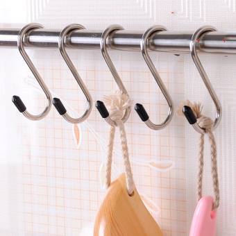 Vỉ 4 Móc Treo Đồ Hình Chữ S Bằng Kim Loại