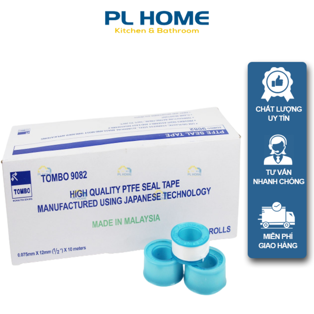 Hộp Keo Lụa Cao Su Non 60 Cuộn Hiệu Tombo Malaysia, Dùng Quấn Ống Nước, Ron Thiết Bị Vệ Sinh