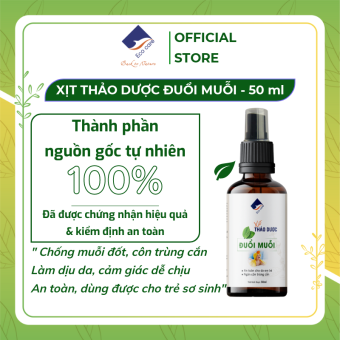 Xịt chống muỗi đốt thảo dược Ecocare 50ml, thành phần 100% tự nhiên, ngăn côn trùng và muỗi cắn an toàn - hiệu quả