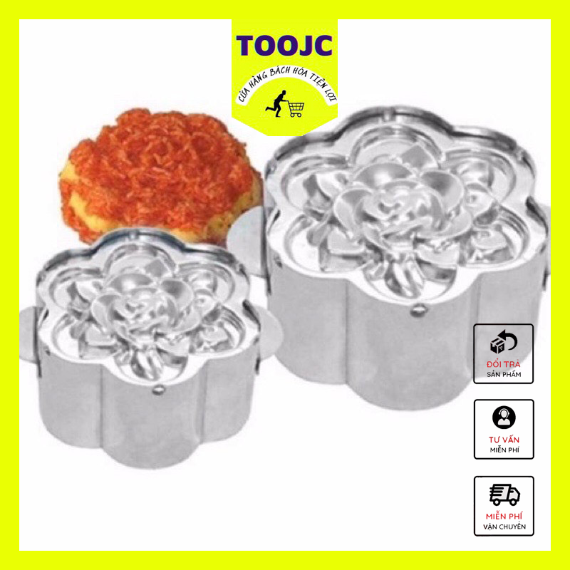 Khuôn xôi Hoa Hồng inox bảo vệ sức khỏe, Khuôn loại 1 dày đẹp, tạo hình rõ nét - Siêu đẹp