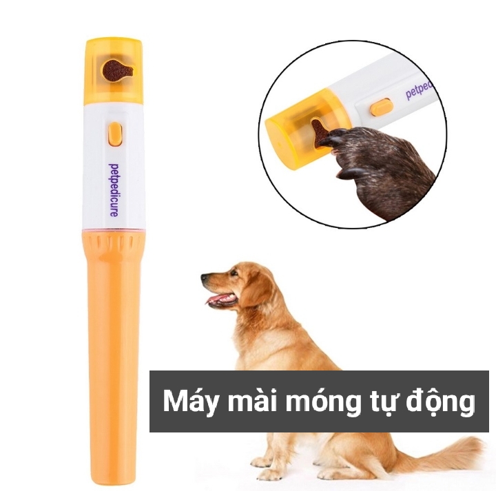 Máy mài móng tự động cho chó mèo - kèm 3 đầu mài
