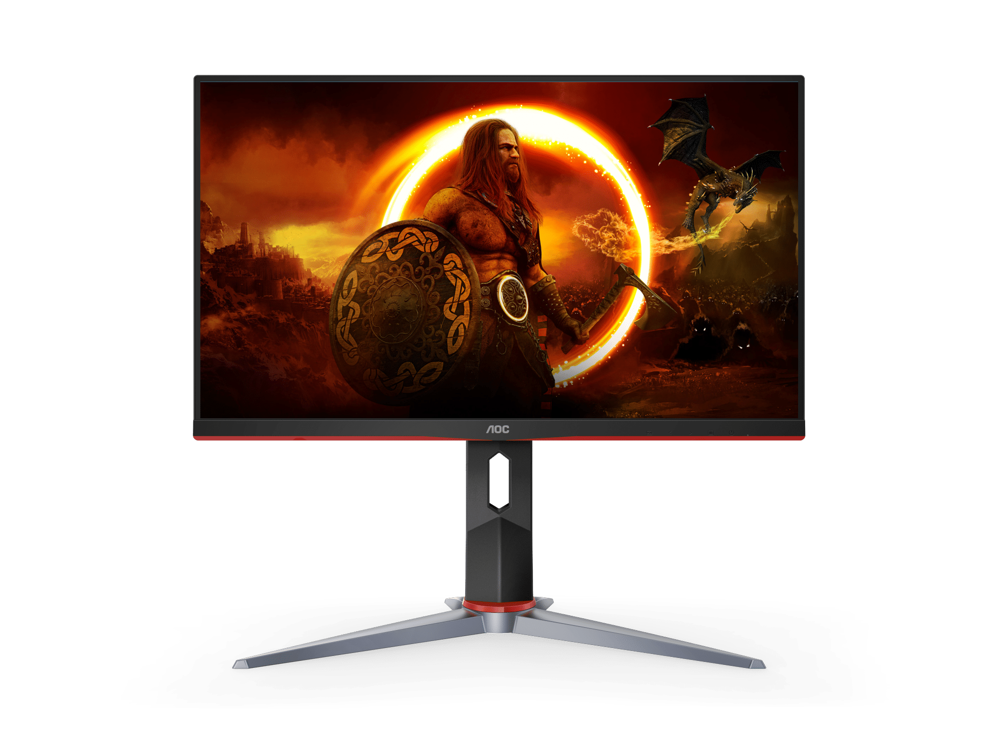 Aoc C24G2 165Hz Fhd Curved Freesync Gaming Monitor - Height