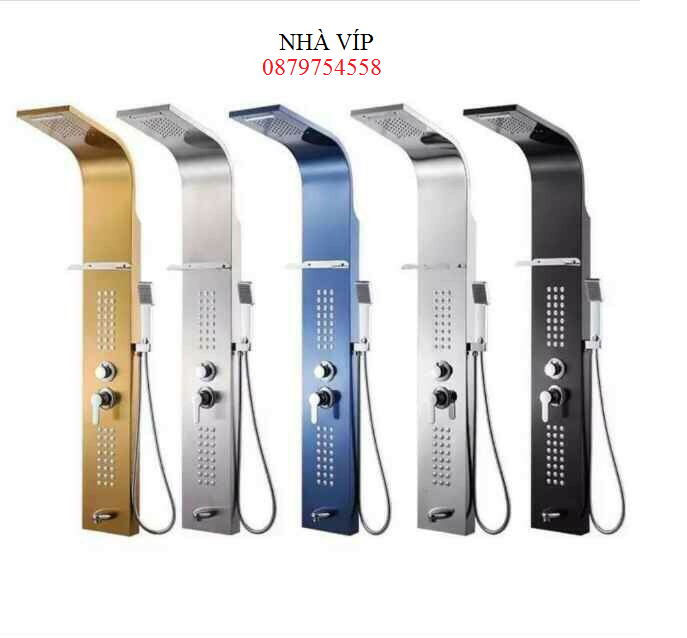 Sen thuyền tắm đứng massage nóng lạnh inox 304 - có khay