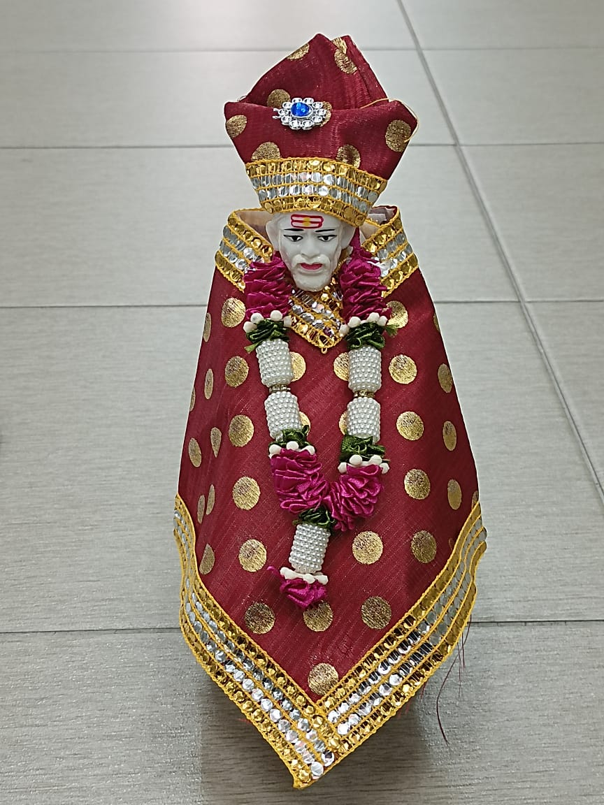 sai baba dress design How to make sri Shirdi Sai Baba dress with out stiching/kiritam/ stone  jewellery/ Kalpana