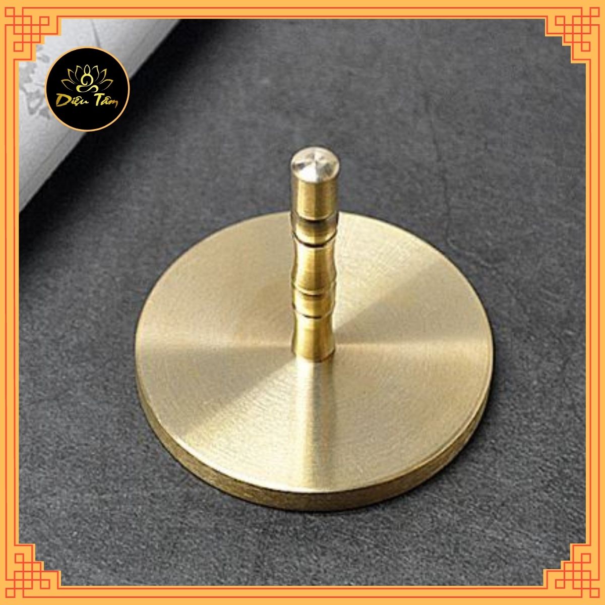 Bộ dụng cụ đốt trầm khuôn tạo trầm bộ khuôn làm phẳng bột trầm bằng đồng dùng cho lư đồng xông trầm đồ thờ cúng