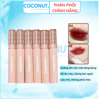Son Bóng Cappuvini Gấu Hồng  Bubbly Bear Lip Glaze Ombre Dưỡng Ẩm Lên Môi Mềm Mịn Chính Hãng