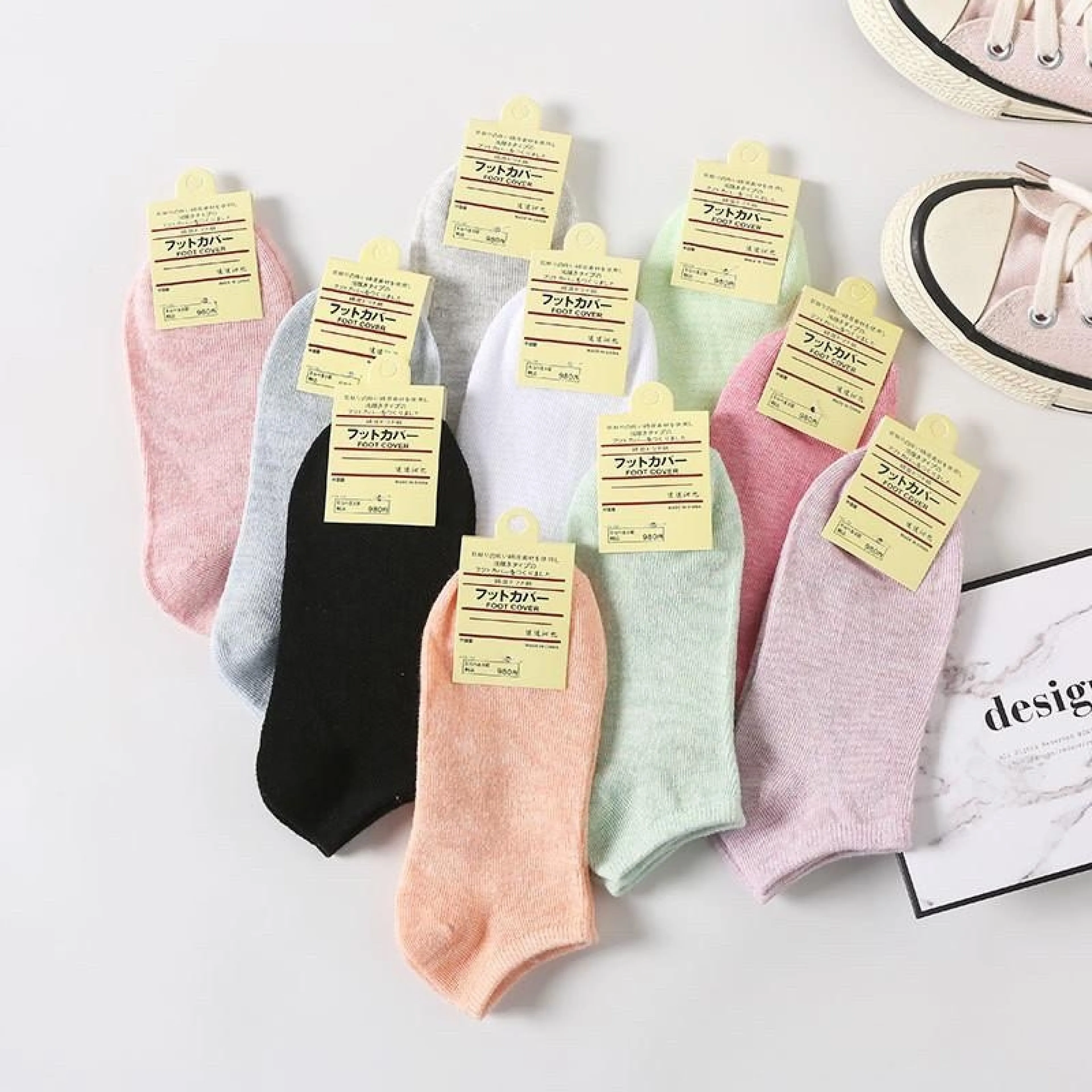 🧦ถุงเท้าแฟชั่น🧦 ถุงเท้าข้อสั้น เนื้อผ้าคุณภาพดี สวมใส่สบาย มีหลากสีให้เลือก🎊สินค้าพร้อมส่งจากไทย🎊 !!! S03