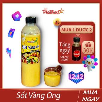 Sốt mù tạt Vàng Ong Rodstarz chai 500ml, trộn salad, chấm thịt nướng, chấm gà rán, phủ Khoai tây chiên, chấm đủ mọi loại món, NGỌT NGON, vị ngọt mật ong, hương nhẹ vị mù tạt quyến rũ, thơm ngất ngây