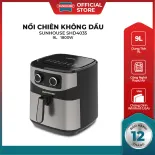 Nồi chiên không dầu 9L -Tự ngắt khi quá tải nhiệt, an toàn sử dụng - Công suất 1800W - Bảo hành 12 tháng - Hàng Chính HãngSUNHOUSE SHD4035