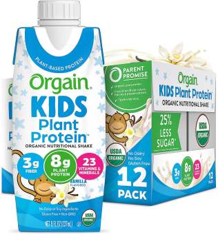 Orgain Kids PLANT Vanilla Protein 237ml x 12. Exp Jan 2026