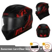 Double Visor Full Face Motorcycle Helmet - 