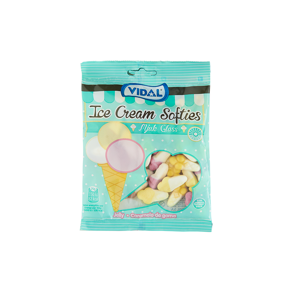 Kẹo dẻo trái cây hình cây kem Vidal Tây Ban Nha 100g