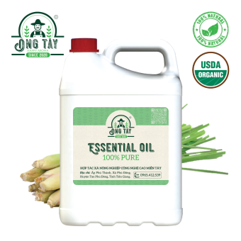 Tinh dầu hữu cơ Sả Chanh ÔNG TÂY giá sỉ mẫu thử/ 5kg/ 25kg/ 180kg