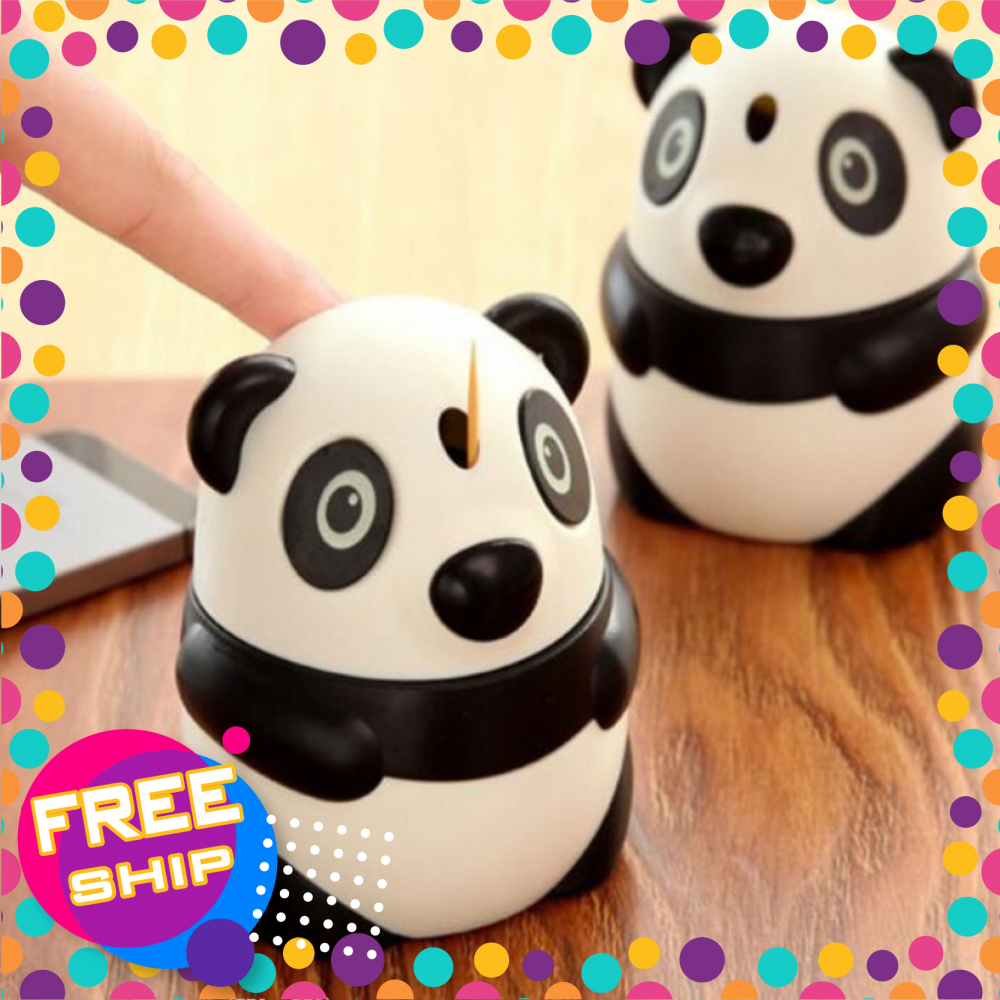 Hộp đựng tăm xỉa răng thông minh tự động lấy tăm hình gấu trúc siêu cute - lọ đựng tăm có nút nhấn tự động lấy tăm siêu tiện lợi