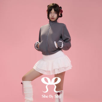 Áo khoác bomber Shebyshj màu xám - Wool Bomber Jacket