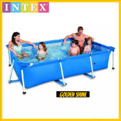 Intex 28270 220 x 150 x 60 CM Rectangular Metal Frame Pool Easy Set Above Ground Baby Kiddie Swimming Splash Pools