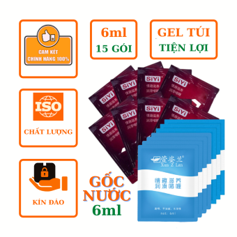Gel làm trơn massage bôi ngoài giúp giảm đau dạng dịch trong suốt 6 ml bộ 15 gói