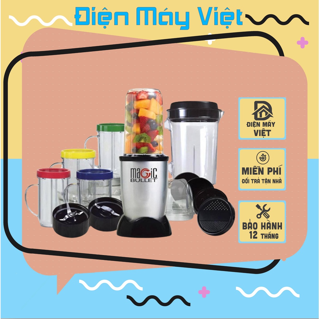 Máy Xay Magic Bullet 21 Chi Tiết, Máy Xay Sinh Tố, Xay Café, Xay Thịt Đa Năng, Tiện Dụng, Nhanh Chóng. Bảo Hành 12 Tháng.