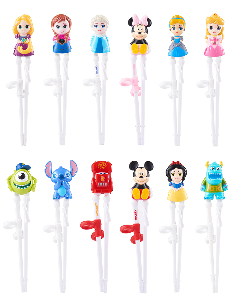 Đũa tập ăn dặm Disney nổi 3D cho bé hình Frozen Elsa Car Mickey Minnie Princess Sully Mike Stitch siêu đáng yêu
