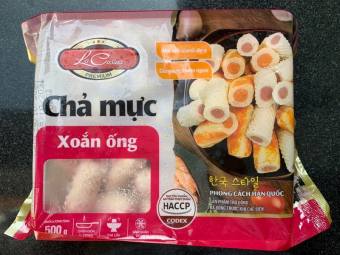 Gói 500g chả mực xoắn ống Lacusina
