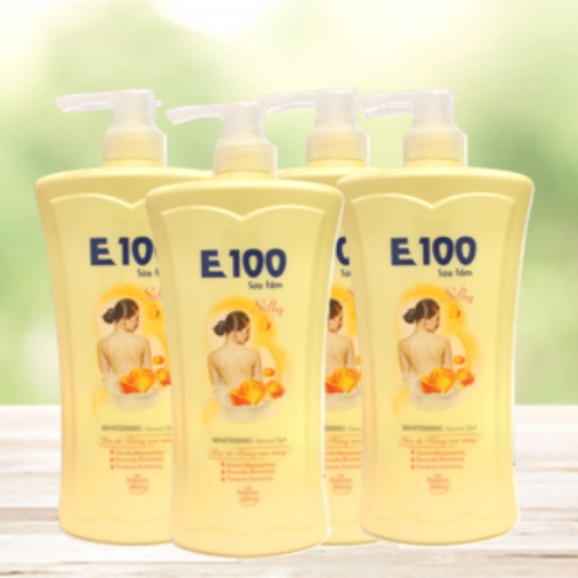 Sữa tắm e100 silky/rose - làn da trắng mịn màng 800ml