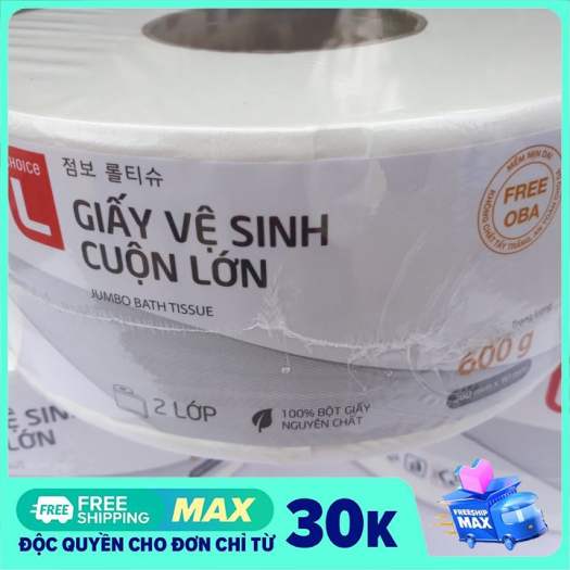 1 CUỘN Giấy vệ sinh cao cấp 2 lớp cuộn lớn Choice L Lotte Hàn Quốc 600g chính hãng