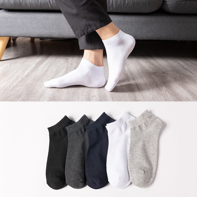 Tất nam cổ ngắn tất vớ nam nữ unisex thun cotton thoáng mát tất lười nam
