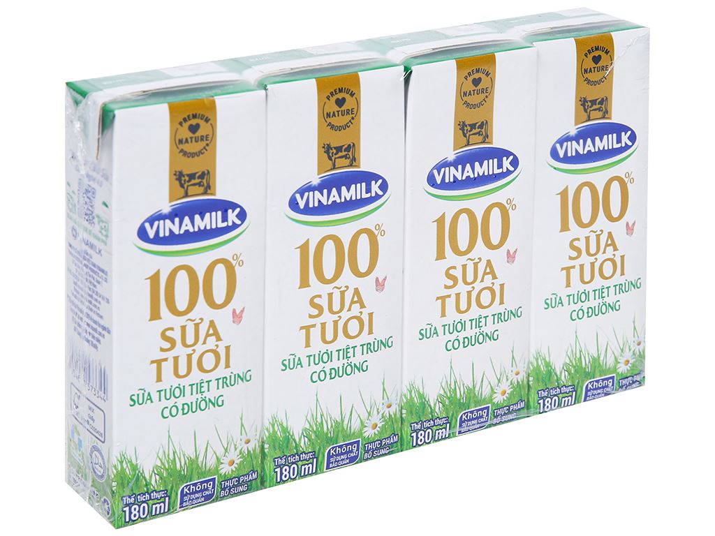 Sữa tươi tiệt trùng Vinamilk 100%