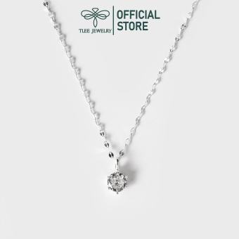 Dây chuyền bạc nữ TLEE mix mặt nụ đá sáng lấp lánh TleeJewelry D0123