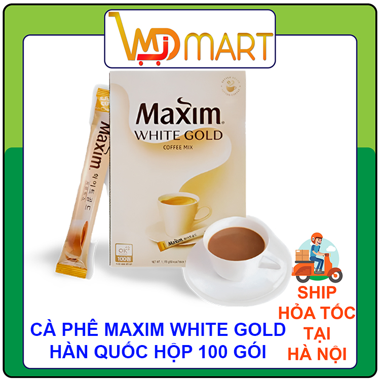Cà Phê Hòa Tan Maxim White Gold Hộp 100 Gói 1170G