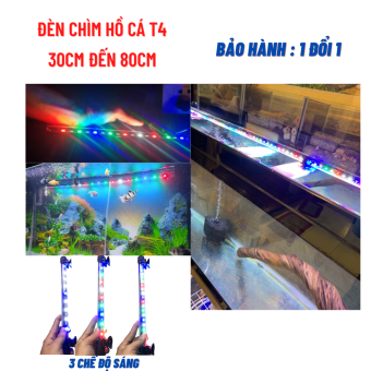 Đèn bể cá LOẠI CHÌM ĐỔI MÀU 3 CHẾ ĐỘ SÁNG 30cm - 80cm dành cho bể cá cảnh bể thủy sinh