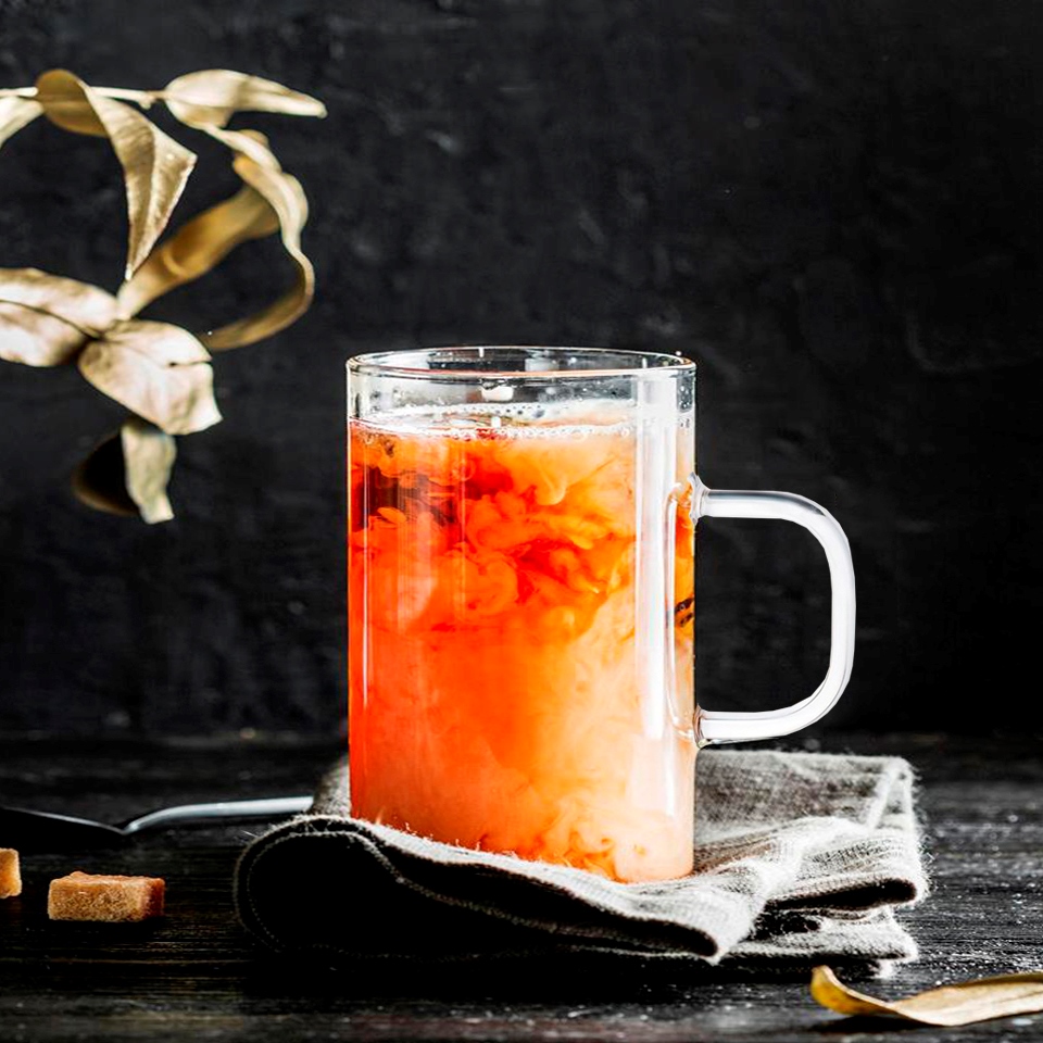 Ly thủy tinh chịu nhiệt Samadoyo S050AT 500mL - Cốc thủy tinh chiu nóng lạnh pha nước hoa quả, pha trà cà phê Samahome Shop