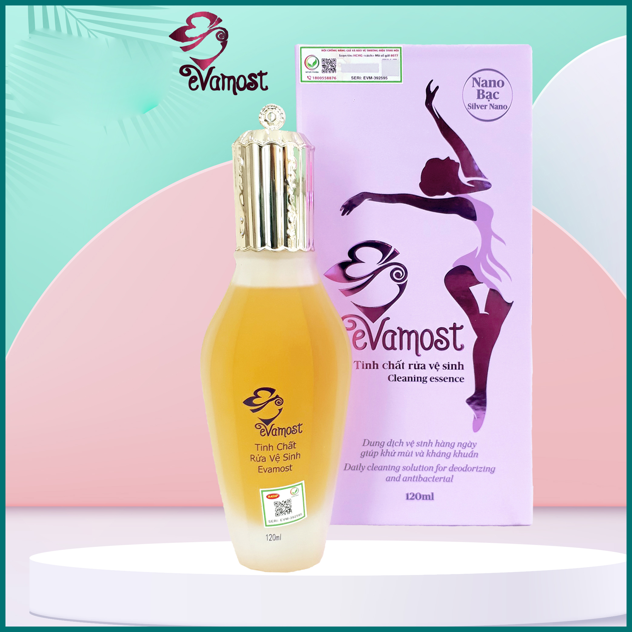 Dung Dịch Vệ Sinh Phụ Nữ Evamost Moomery Nhã Phương 120ml chính hãng