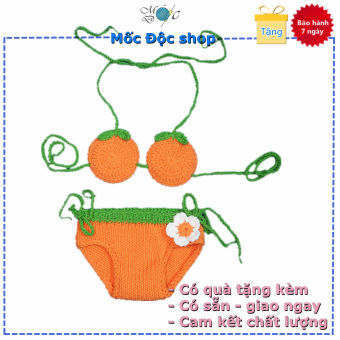 Bikini len trái cam cho bé gái 3-20 kg