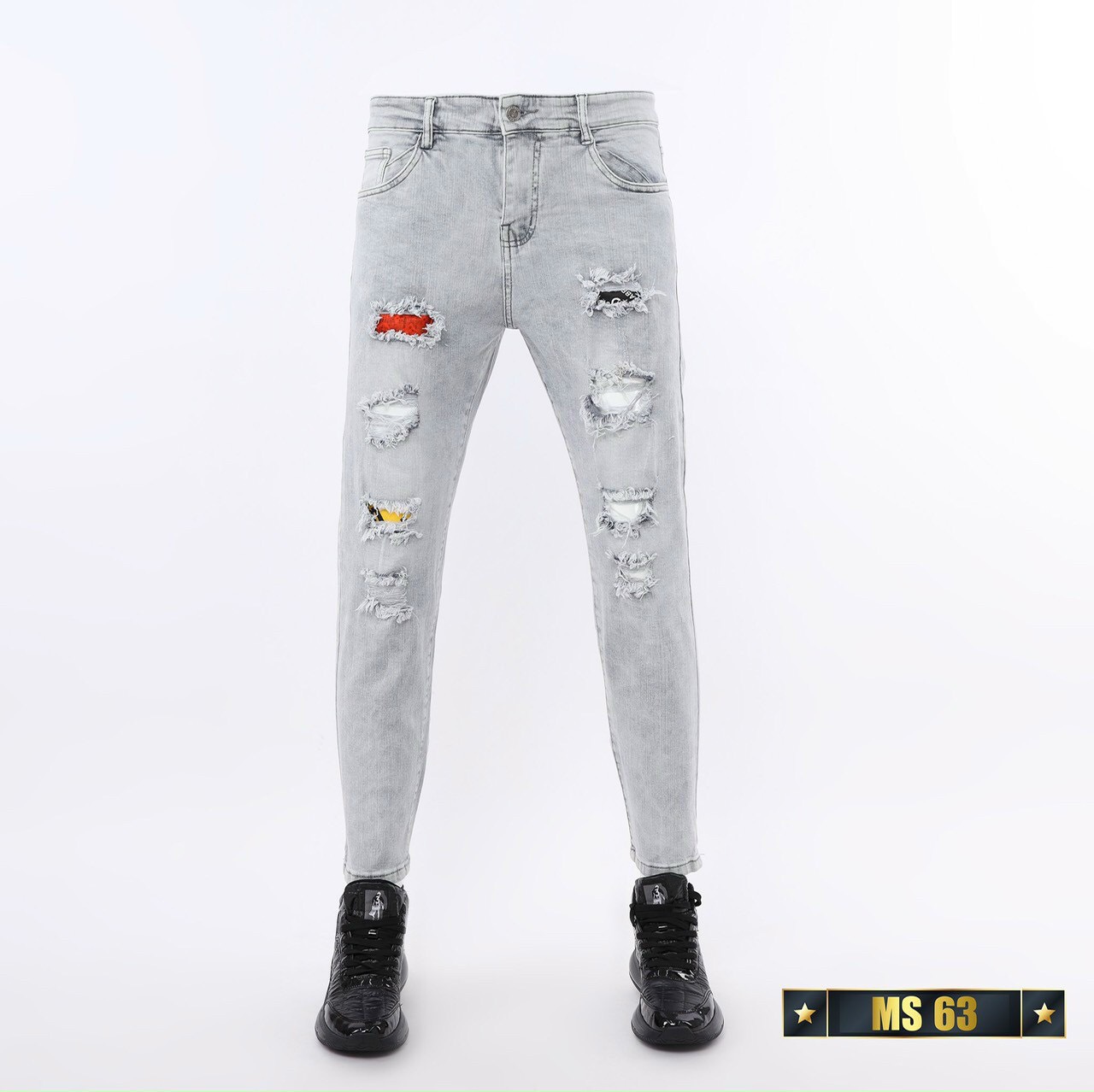 Quần jean nam form hàn quốc, thiết kế phối hoạ tiết hài hoà phù hợp cho mọi lứa tuổi thuthaoshop98_tt63
