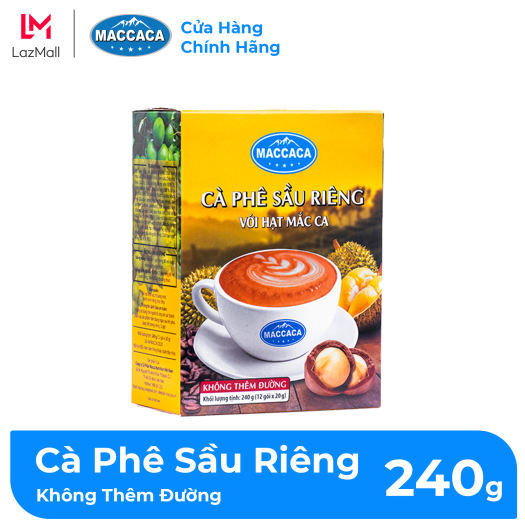 Maccaca - Cà Phê Sầu Riêng với hạt Mắc Ca – không thêm đường.