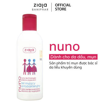 Sữa Rửa Mặt Dưỡng Ẩm Dành Cho Da Dầu Ziaja Nuno ZIAJA BANIPHAR Giúp Ngăn Ngừa Hình Thành Vết Mụn, Làm Mềm Mịn Da 200ml