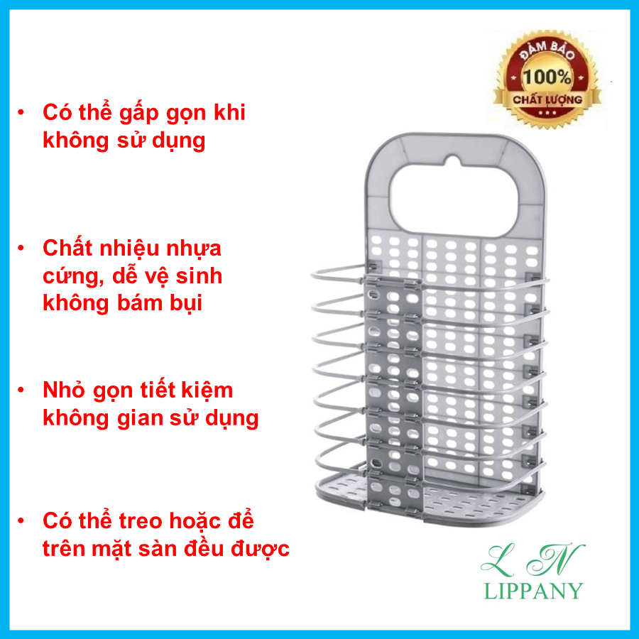 Giỏ đồ - kệ gấp gọn đa năng treo cạnh máy giặt