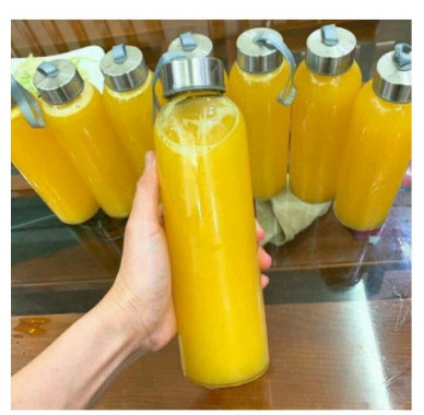 Chai thủy tinh tròn năp quay xách 300ml | 500ml , tùy chon dung tích
