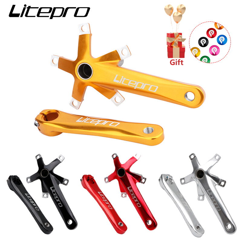 Litepro Tay Quay Xe Đạp Gấp 170MM Tay Quay Siêu Nhẹ Bằng Hợp Kim Nhôm Bộ Giò Đĩa BMX 130BCD Phụ Kiện Xe Đạp SP8