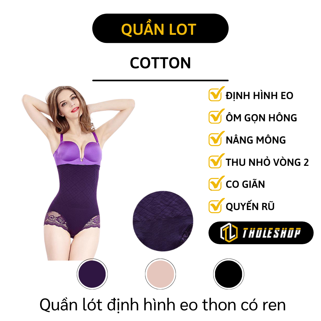 Quần lót định hình - Quần lót gen bụng, định hình eo thon có ren, thiết kế thông minh, ôm gọn phần hông, eo và bụng trên giúp nâng mông