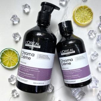 DẦU GỘI KHỬ VÀNG LOREAL CHROMA CREME PURPLE DYES 500ML - CHAI