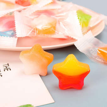 Combo 300g Kẹo cứng trái cây hình ngôi sao 5 cánh - kẹo cứng trái cây hình trái tim siêu dễ thương